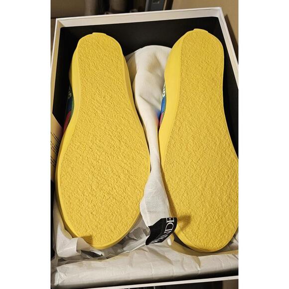 JW Anderson Shoes Mens 10 Multicolor Canvas Logo Colorblock Lace Up Sneakers - Picture 3 of 4